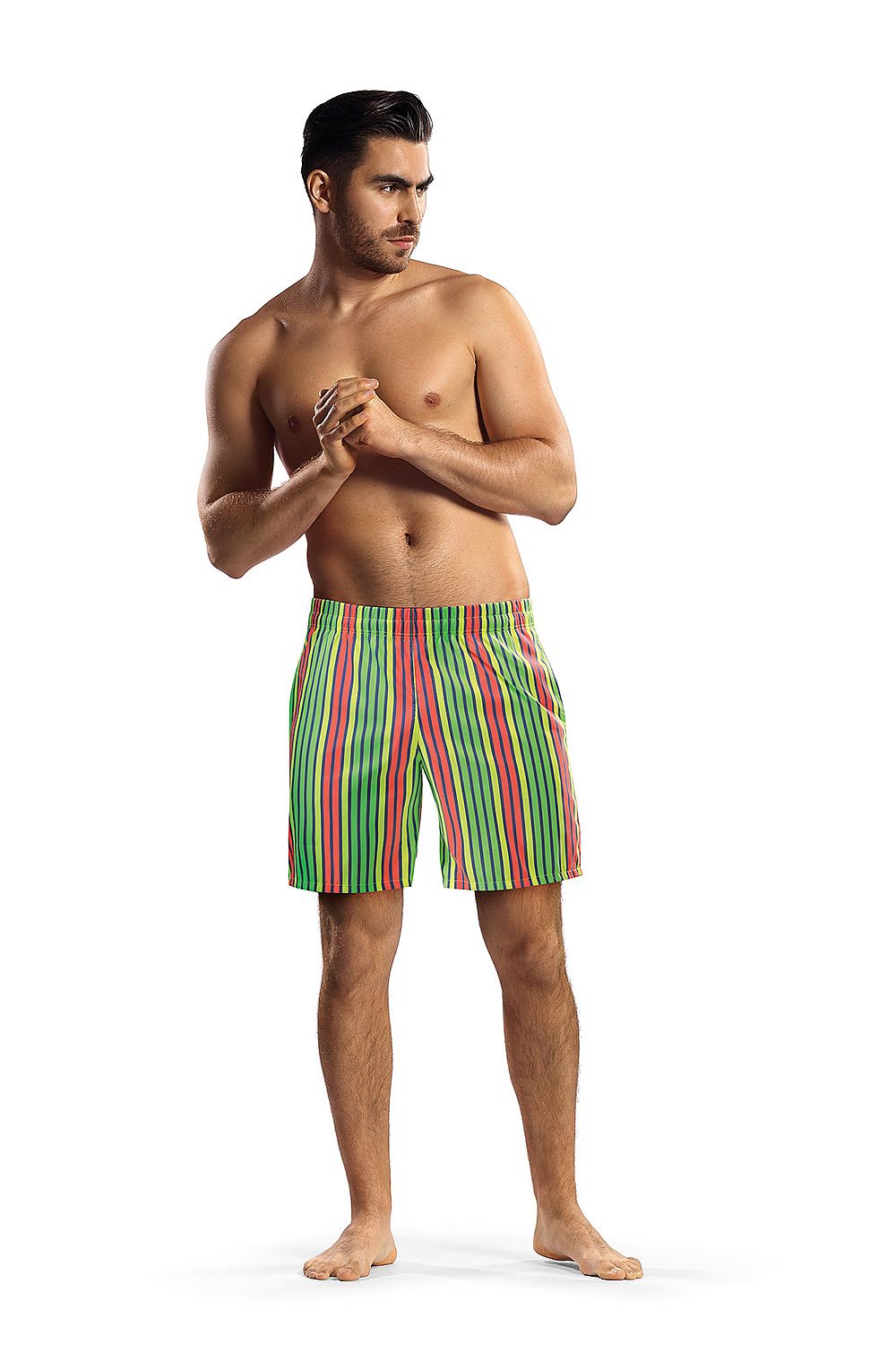 Short de bain à rayures pour hommes