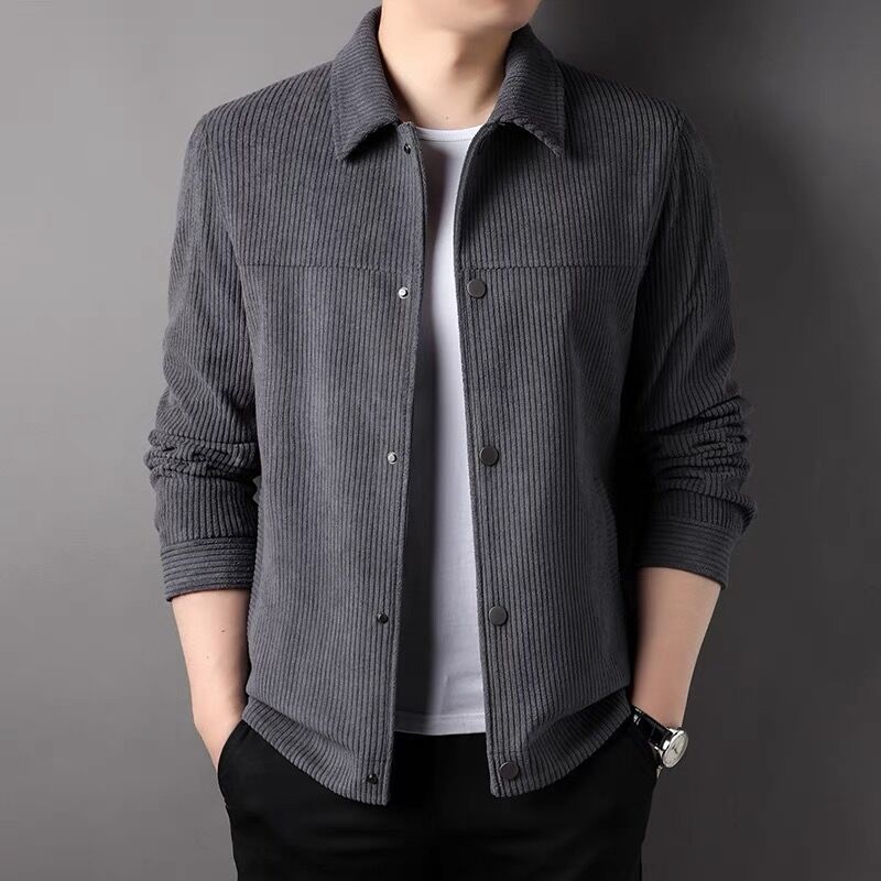 Veste côtelée mi saison pour hommes