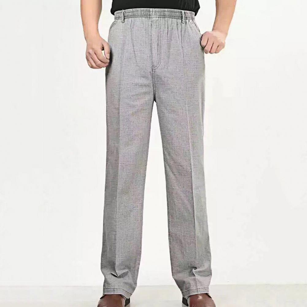 Pantalon coupe droite avec taille élastique