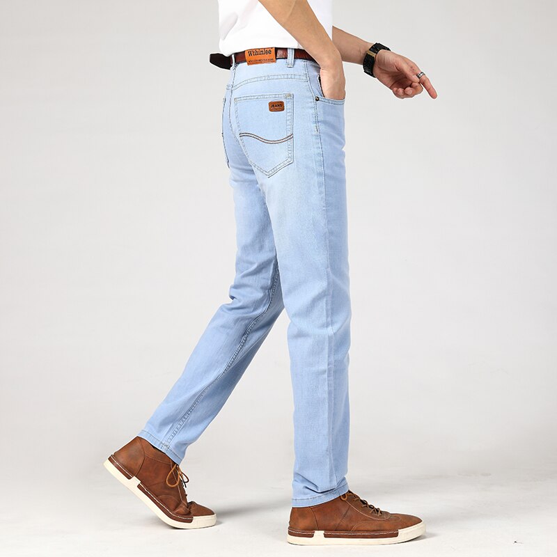 Jean-mince-de-marque-pour-hommes-nouveau-Style-d-contract-coupe-Slim-lastique-Style-classique-pantalon