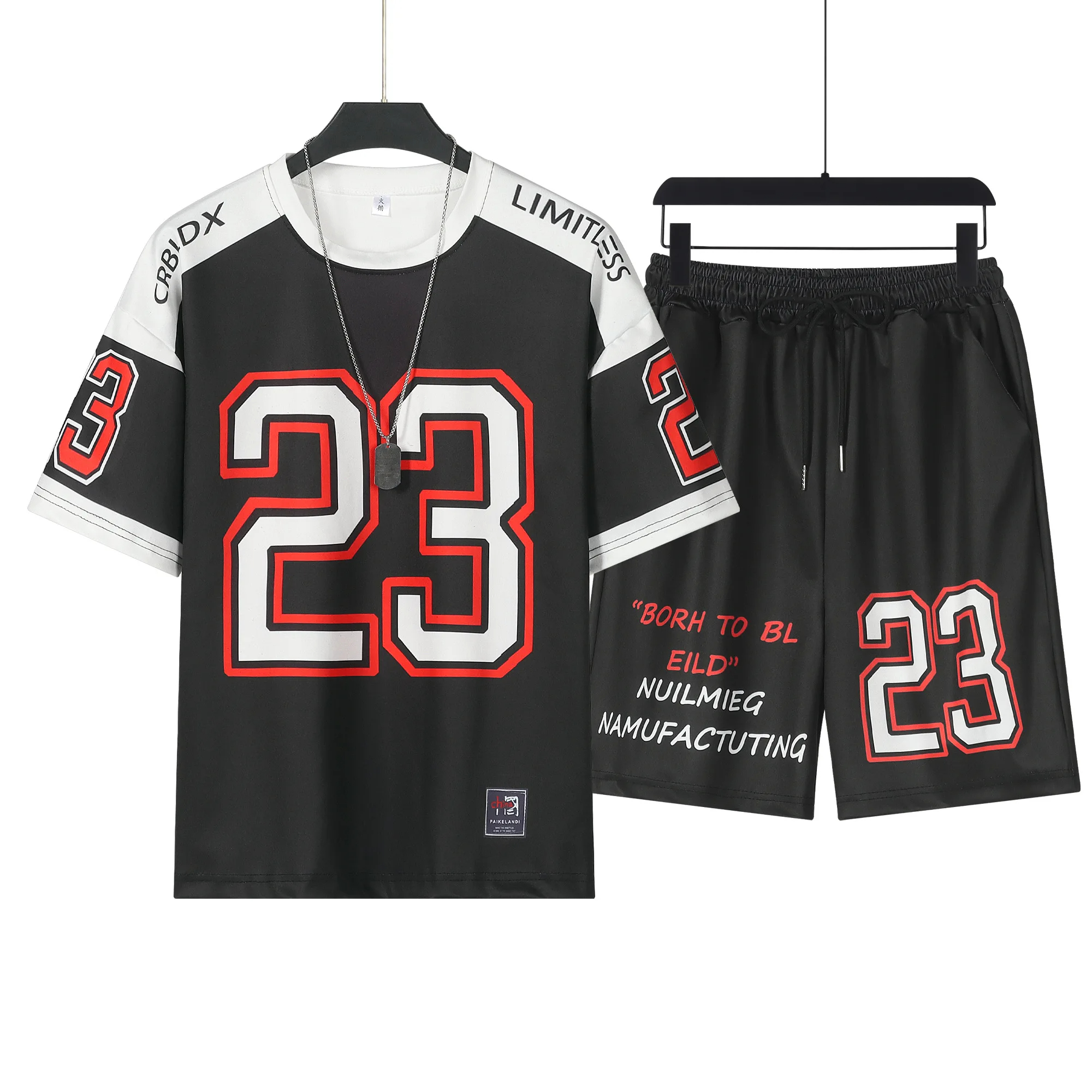 Ensemble de sport short et t-shirt pour hommes