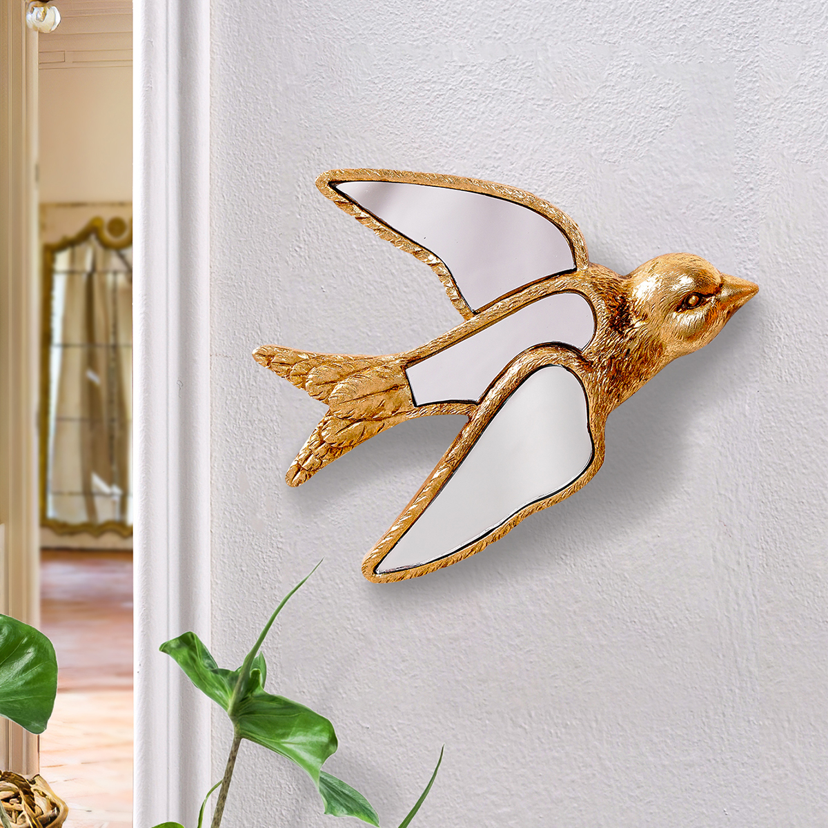 Miroir décoratif en forme d\'hirondelle