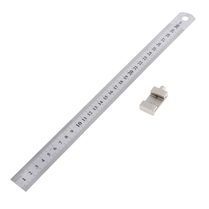 Règle métallique de 30 cm avec butée
