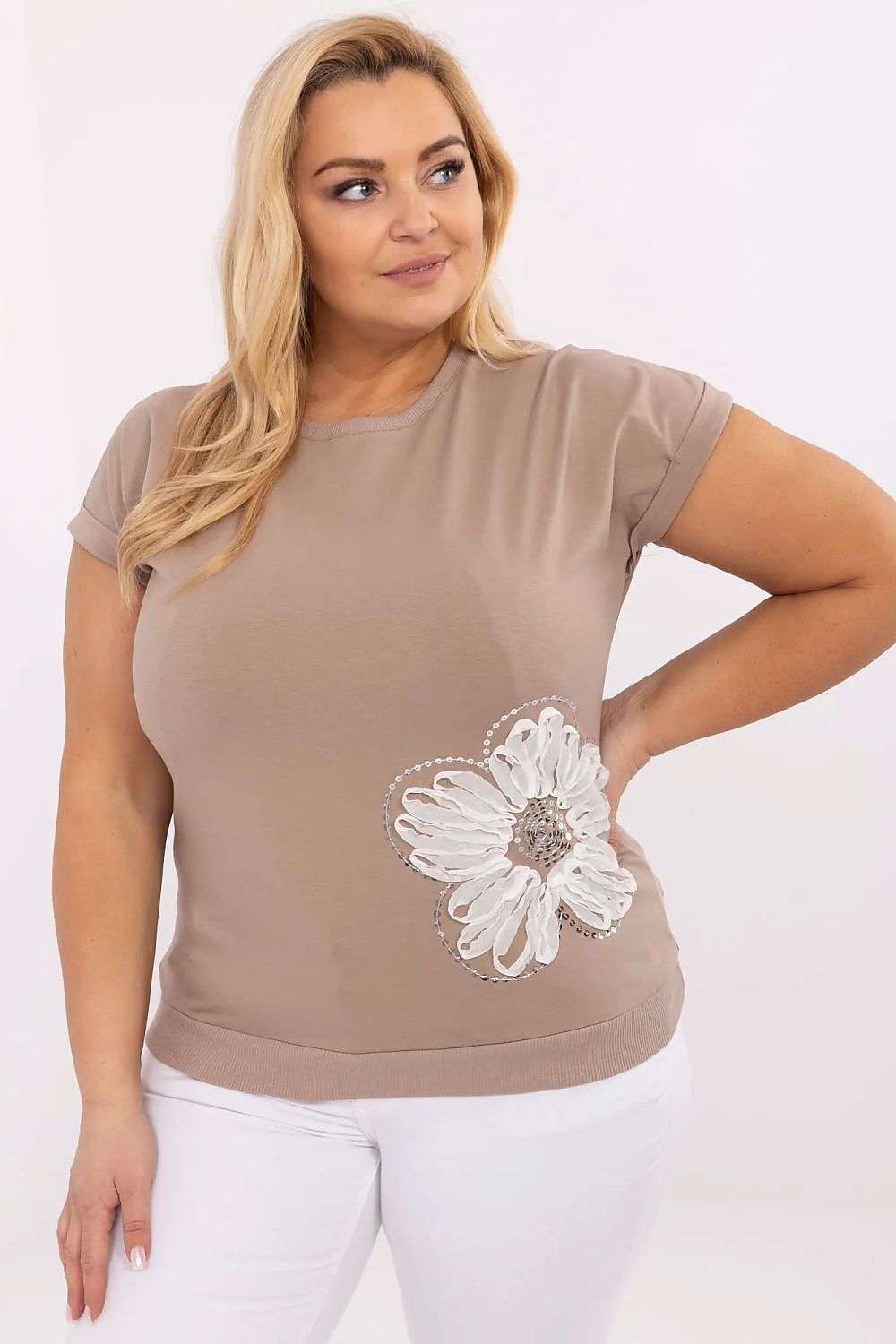 T-shirt manches courtes grande taille pour femmes