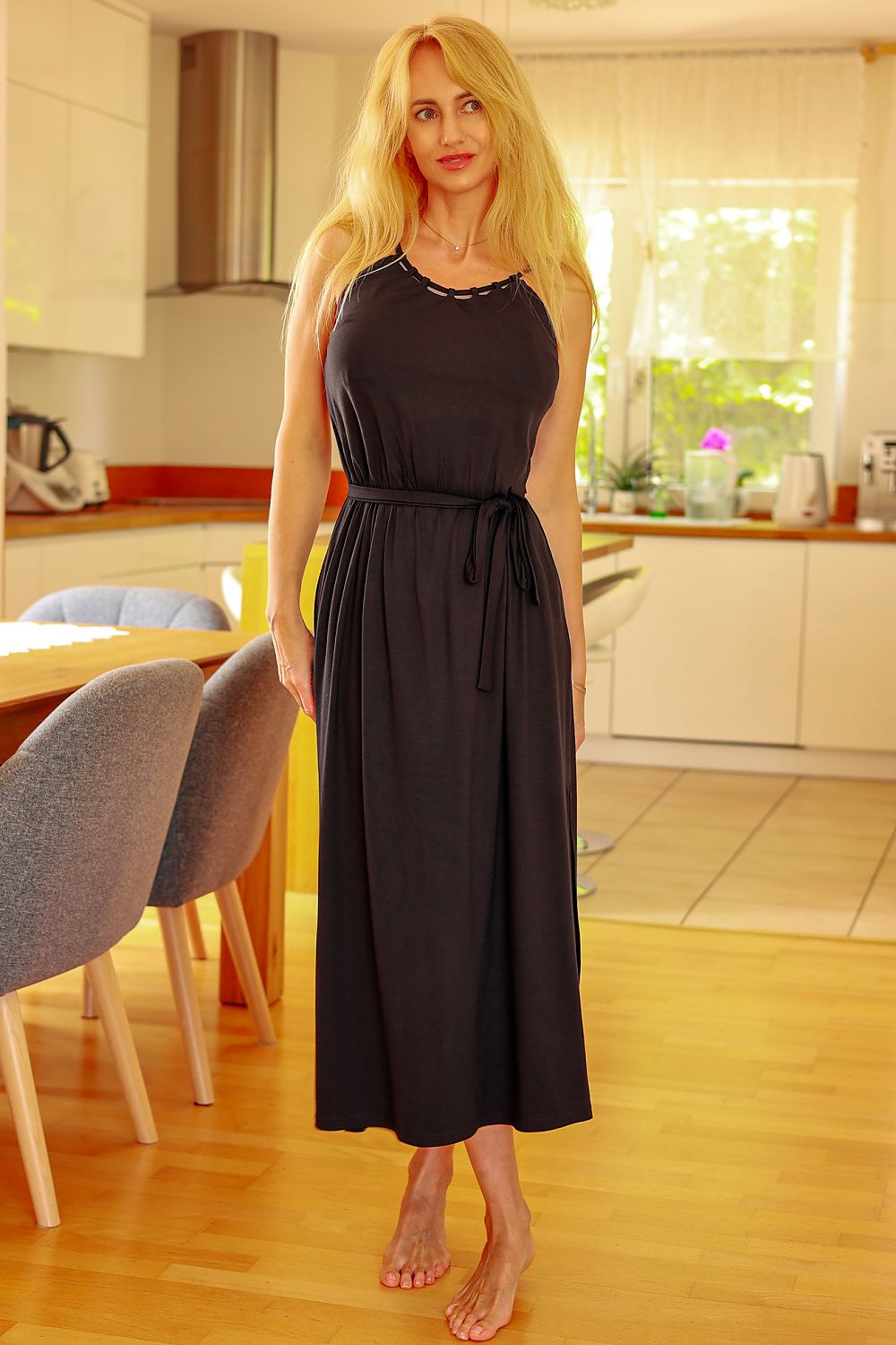 robe-longue-fendue-couleur-unie-pour-femmes (5)