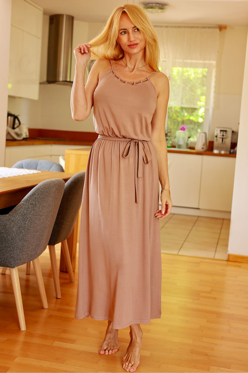 robe-longue-fendue-couleur-unie-pour-femmes (10)