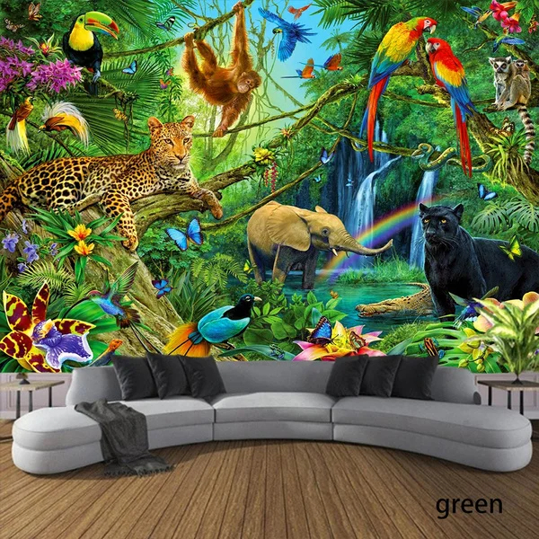 drapeau-murale-theme-jungle-taille-au-choix (1)