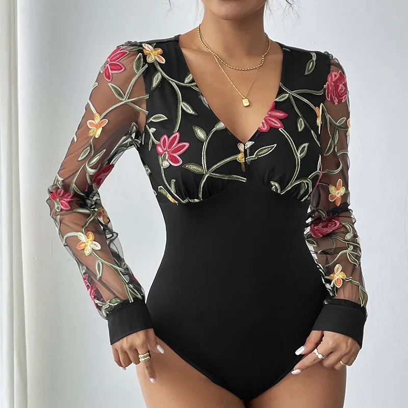 Body motif floral pour femmes