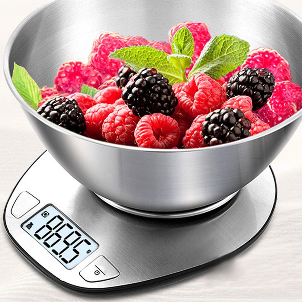 Balance alimentaire 10KG Balance de cuisine en acier inoxydable