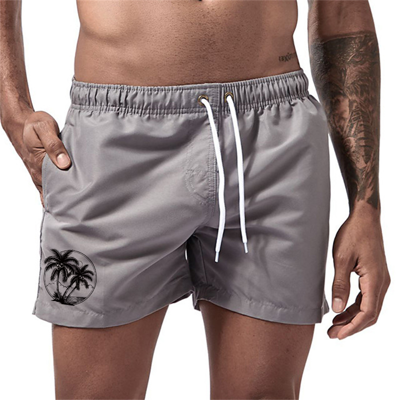 Short de bain taille élastique et cordon pour hommes