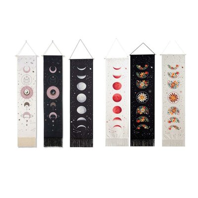 Tapisserie-murale-avec-impression-HD-de-Phases-de-lune-Art-suspendu-clipse-lunaire-d-coration-de