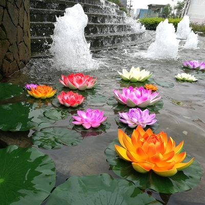 Fausse-plante-de-Lotus-flottant-10-18-Cm-Simulation-de-n-nuphar-d-coration-de-jardin