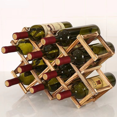 Porte-bouteilles de vin en bois pliables