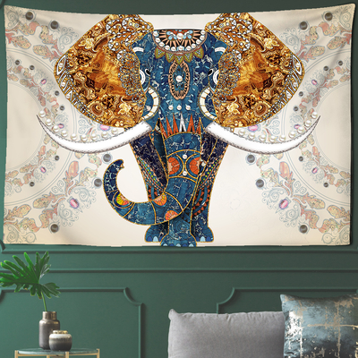 Tapisserie-murale-indienne-psych-d-lique-avec-imprim-3D-Mandala-Bouddha-l-phant-Impression-Boho-D