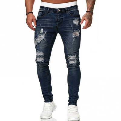 Jean-d-chir-en-Denim-pour-homme-pantalon-Long-slim-d-contract-grande-taille