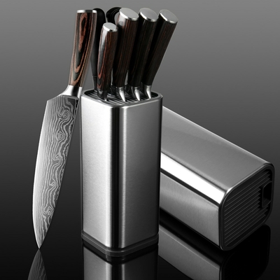 Ensemble de couteaux de cuisine avec porte-couteaux