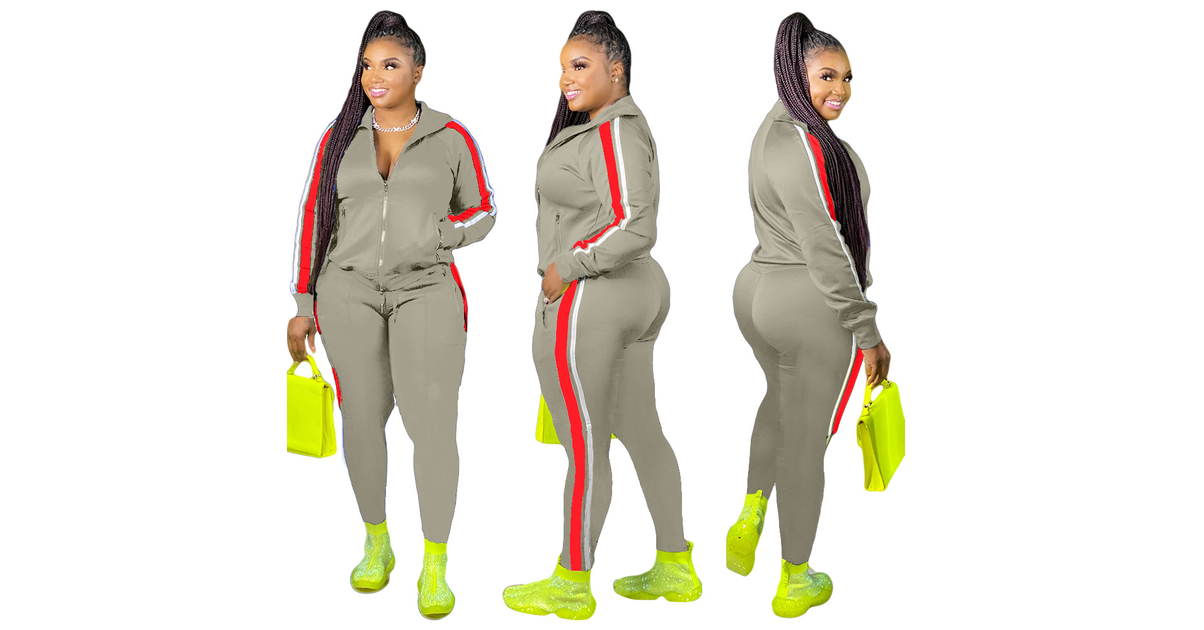 Ensemble pantalon et veste grande taille pour femmes Mode