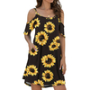 Robe-d-t-imprim-e-tournesol-pour-femmes-col-rond-d-contract-e-bretelles-Spaghetti-paules