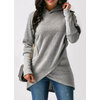 Sweat-capuche-manches-longues-pour-femmes-d-contract-couleur-unie-la-mode-automne