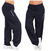 Pantalon-de-sport-lacets-pour-femmes-couleur-unie-boutons-d-contract-ample-droit-taille-haute-jogging