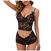 Ensemble-de-lingerie-sexy-pour-femmes-short-en-dentelle-noire-couleur-unie-pr-cieux-haut-caraco