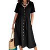 Adt-Lazy-Style-Maxi-Jupes-Taille-Haute-Fronc-Coton-Lin-Robe-Longue-De-Plage-Solide-Document