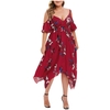 Robe-imprim-floral-Boho-col-en-V-vintage-rond-t-pour-femmes-l-gante-Off-initi