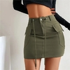 Mini-jupe-cargo-courte-taille-haute-pour-femme-vert-arm-e-ficelle-de-proximit-streetwear-Y2K