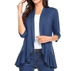 Cardigan-manches-3-4-pour-femme-ouvert-sur-le-devant-B-Embed-o-Shrugs-document-solide