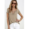 DICmodiD-T-shirt-manches-courtes-et-col-en-V-pour-femme-t-shirt-amissi-en-dentelle