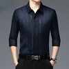 Chemise-lisse-manches-longues-pour-hommes-Streetwear-d-affaires-V-tements-pour-hommes-Revers-mince-Mode