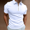 Polo-Manches-Courtes-pour-Homme-Streetwear-D-contract-Col-Rabattu-Fermeture-clair-t-2022