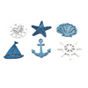 Ornements-de-pendentif-en-bois-m-lang-s-al-atoires-artisanat-en-bois-bleu-marin-blanc