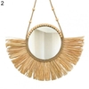 Miroir-suspendu-en-acrylique-de-Style-marocain-40CM-perles-en-bois-ornement-d-coratif-arri-re