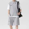 Tenue-de-sport-d-contract-e-deux-pi-ces-pour-hommes-haut-capuche-short-taille-lastique