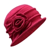 Fedora-Chapeau-en-laine-artificielle-pour-Femme-l-gant-Vintage-fleur-Cloche-seau-couvre-chef-de