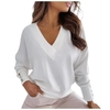 Pull-tricot-manches-longues-pour-femme-col-en-v-boutons-ample-d-contract-pour-le-bureau