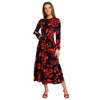robe-noir-et-rouge-motif-floral-1