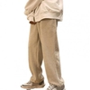 Pantalon-de-printemps-pour-adolescent-coupe-droite-taille-lastique-surdimensionn-couleur-unie