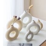 Vase-circulaire-creux-en-c-ramique-d-coration-nordique-pour-la-maison-Donuts-Pot-de-fleur