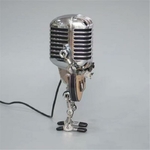 Microphone-Robot-Vintage-avec-guitare-Figurines-en-m-tal-pour-l-int-rieur-lampe-de-bureau