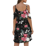 Robe-d-t-imprim-e-tournesol-pour-femmes-col-rond-d-contract-e-bretelles-Spaghetti-paules