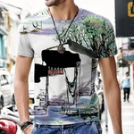 T-shirt-manches-longues-col-rond-homme-d-contract-s-rie-peinture-l-encre-impression-3d