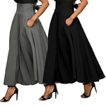 Jupe-longue-noire-avec-poche-pour-femme-tenue-Vintage-longueur-cheville-couleur-unie-haute-qualit-mode