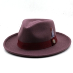 Chapeau-de-cow-boy-en-feutre-de-laine-pour-hommes-et-femmes-casquette-de-Jazz-Fedora