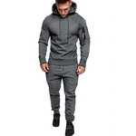 Pour-Homme-Surv-tement-style-Militaire-Ensemble-Pantalon-et-Veste-Capuche-Motifs-Camouflage-Met-en-Valeur