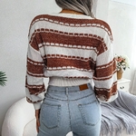 2022-New-Women-Fall-Winter-Fashion-O-Neck-Contrast-Long-Sleeve-Loose-All-Match-Knit-Sweater
