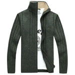 Cardigan-tricot-manches-longues-pour-hommes-pull-over-fermeture-clair-compl-te-manteau-polaire-solide-de