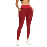 Leggings-de-poche-Anti-Cellulite-pour-femmes-pantalon-ruch-Push-Up-en-nid-d-abeille-taille