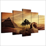 Toile-de-peintures-affiche-modulaire-d-cor-mur-de-salle-pyramides-d-egypte-coucher-de-soleil